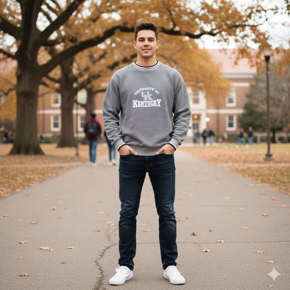 Vintage 90s Kentucky Wildcats Sweatshirt Pullover Medium  Retro UK - Picture 2 of 9